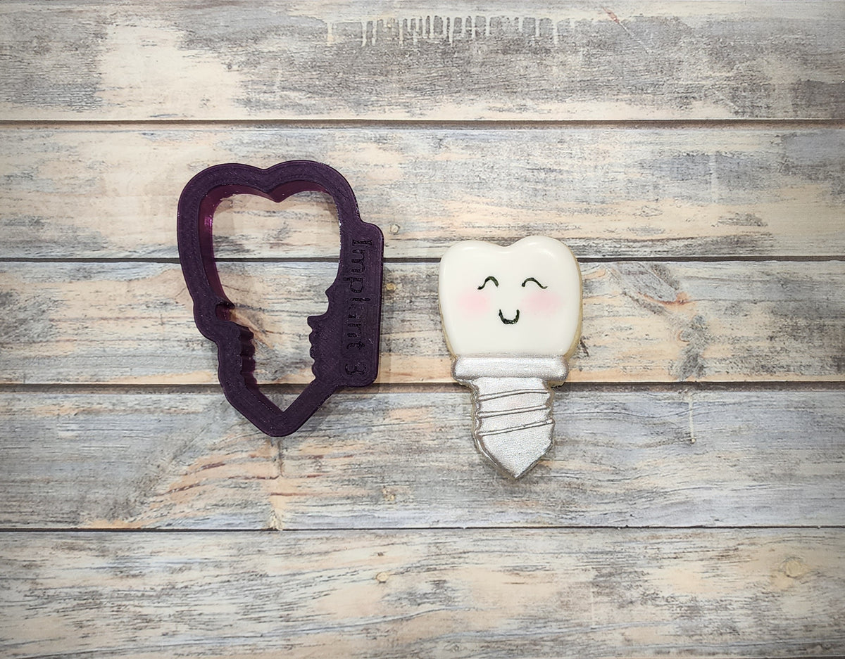 Dental Implant Tooth Cookie Cutter or Fondant Cutter and Clay Cutter