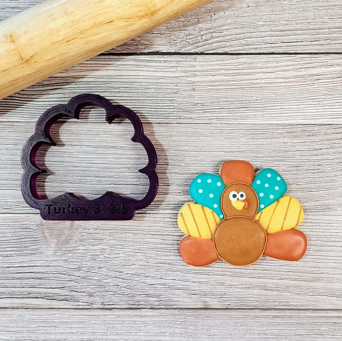 Turkey 3 Cookie Cutter Bobbi's Cutters