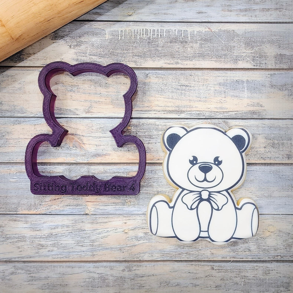 Sitting Teddy Bear Cookie Cutter Bobbi's Cutters