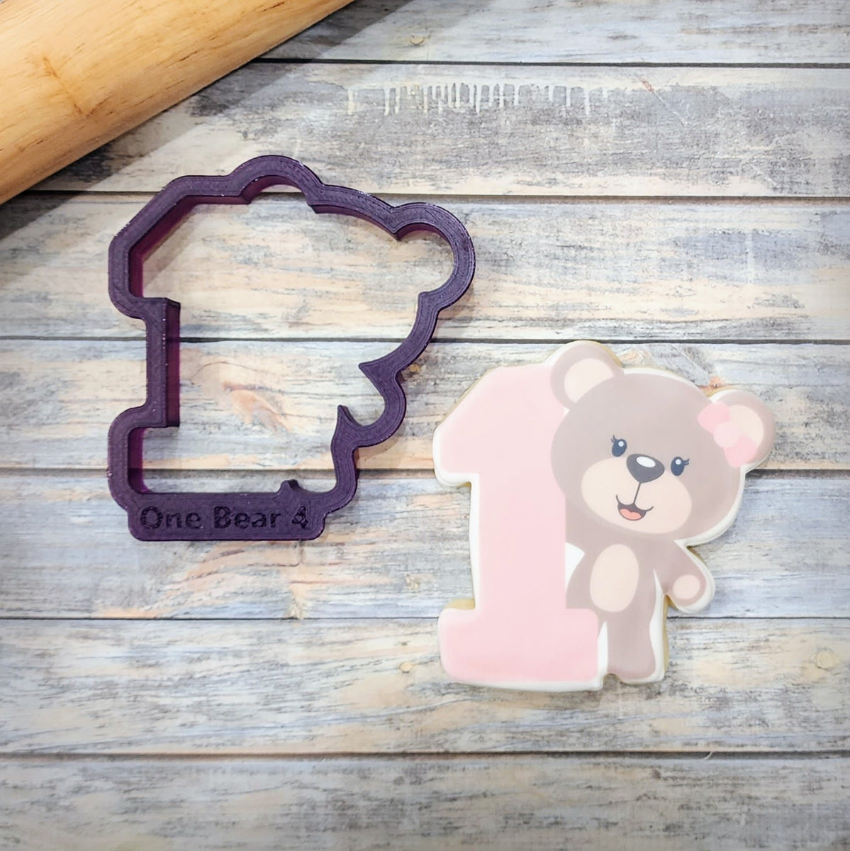 First Birthday Bear Cookie Cutter Bobbi's Cutters