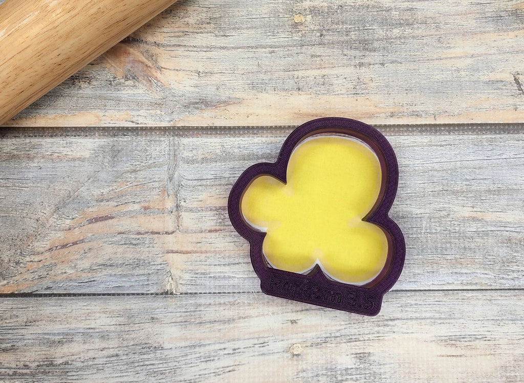 2 Piece Set POP Letter P and Popcorn Kernel Cookie Cutter