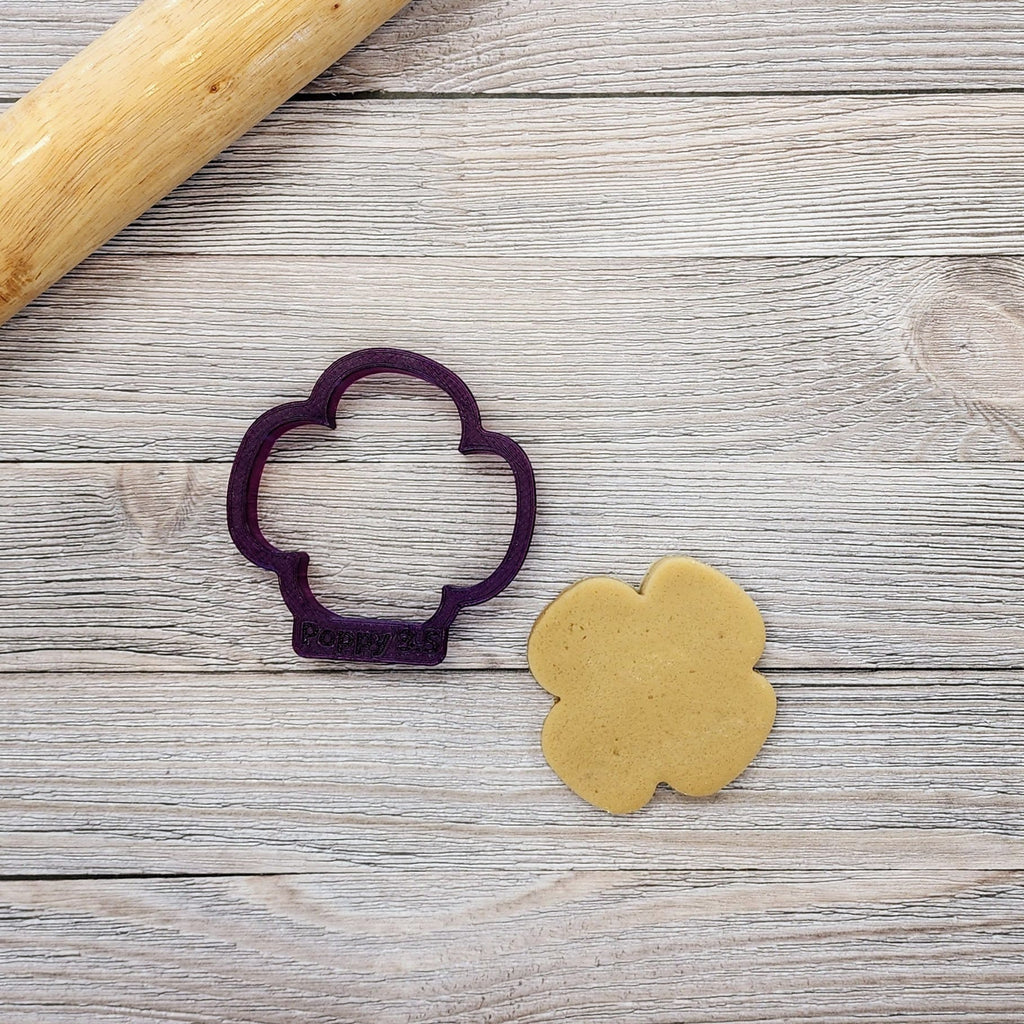 Poppy Flower Cookie Cutter and Fondant Cutter and Clay Cutter