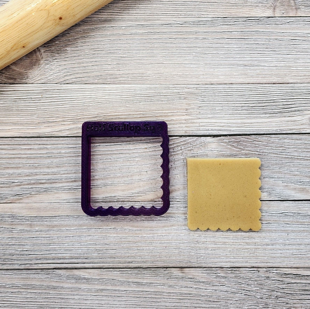 Half Scalloped Square Cookie Cutter