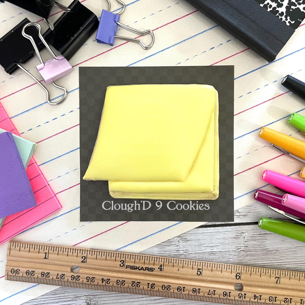 Sticky Note Cookie Cutter by Clough'd 9 Cookies