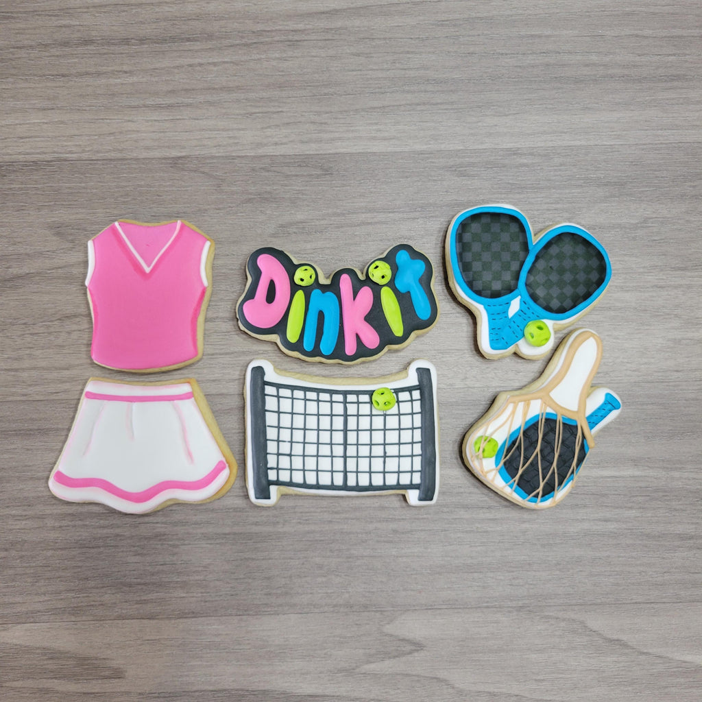Set of 6 Pickleball Themed Cookie Cutters