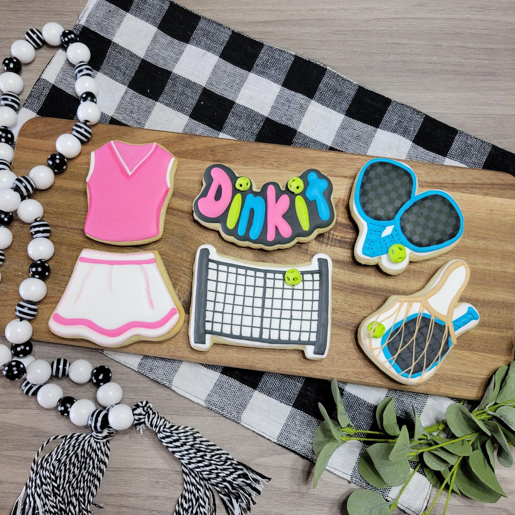 Set of 6 Pickleball Themed Cookie Cutters