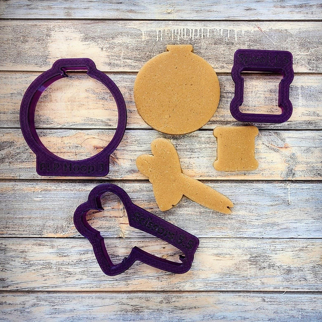 Sweet Stitches by Painted Ladies Pastry Set of 3 Cookie Cutters