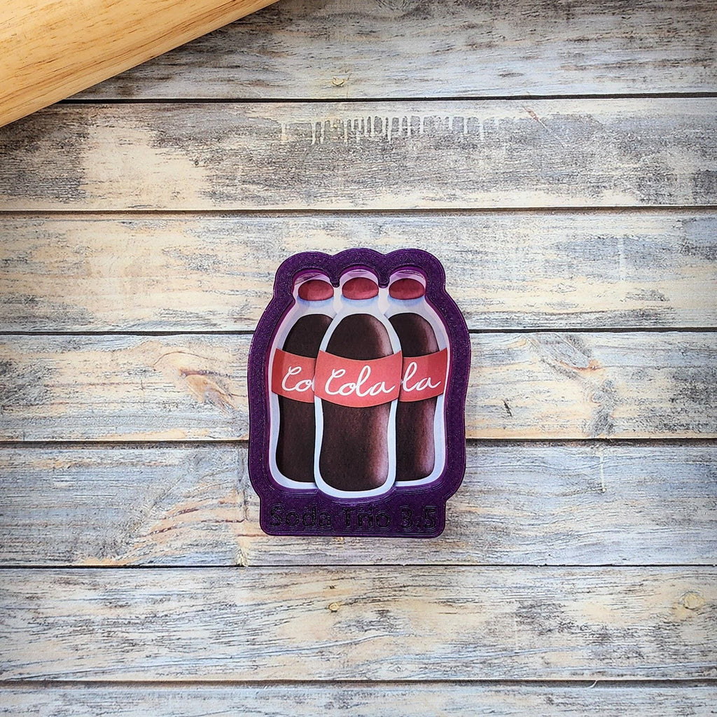 Trio of Soda Bottles or 2 Liter Bottles Cookie Cutter