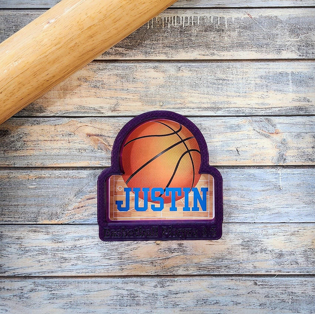 Basketball Name Plaque Cookie Cutter