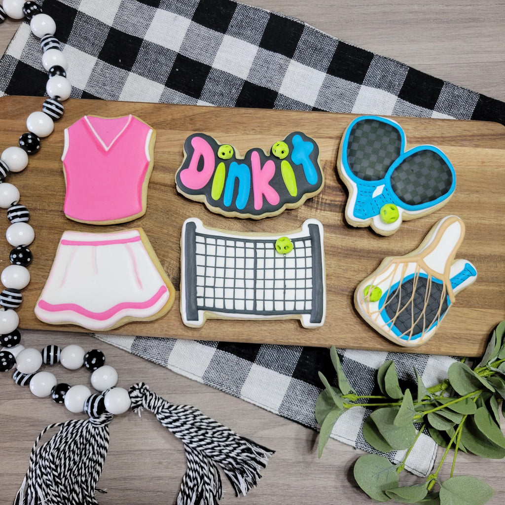Set of 6 Pickleball Themed Cookie Cutters
