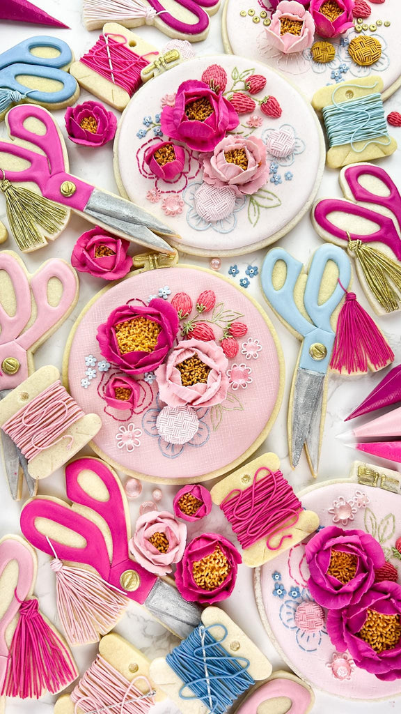 Sweet Stitches by Painted Ladies Pastry Set of 3 Cookie Cutters