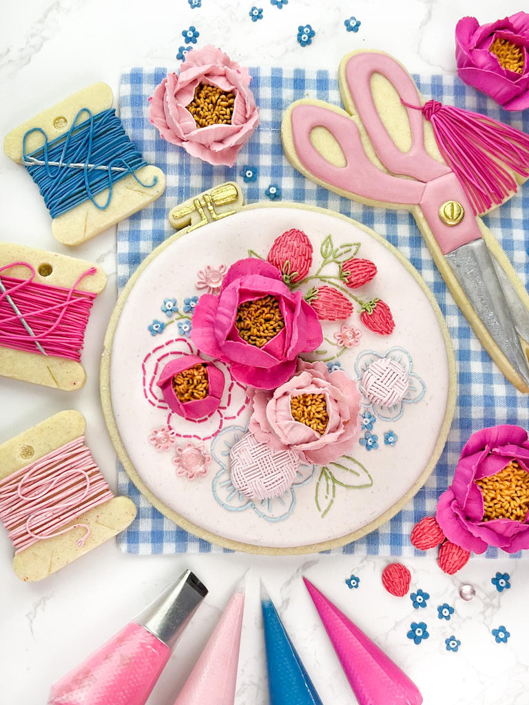 Sweet Stitches by Painted Ladies Pastry Set of 3 Cookie Cutters