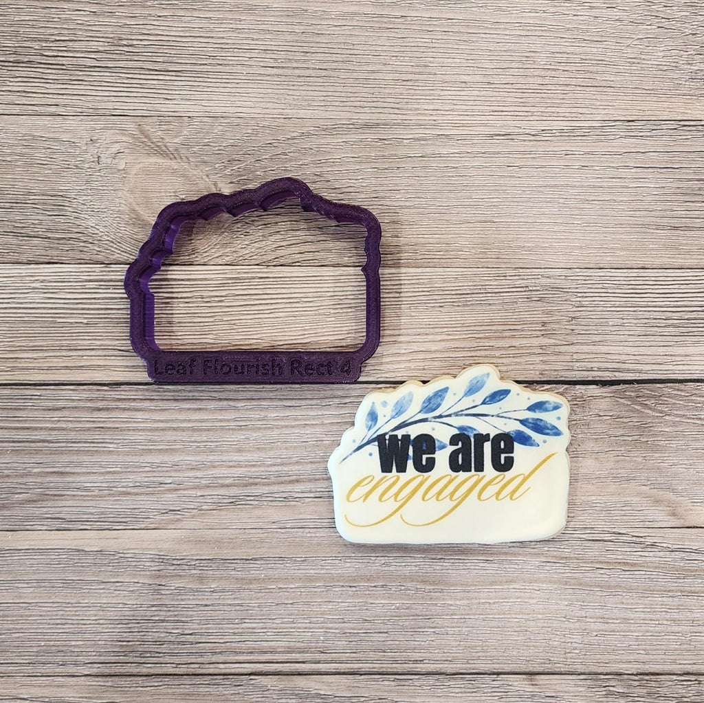 Leaf Flourish Rectangle Cookie Cutter