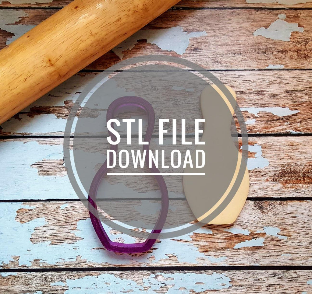 Digital STL File for Bowling Pin Cookie Cutter