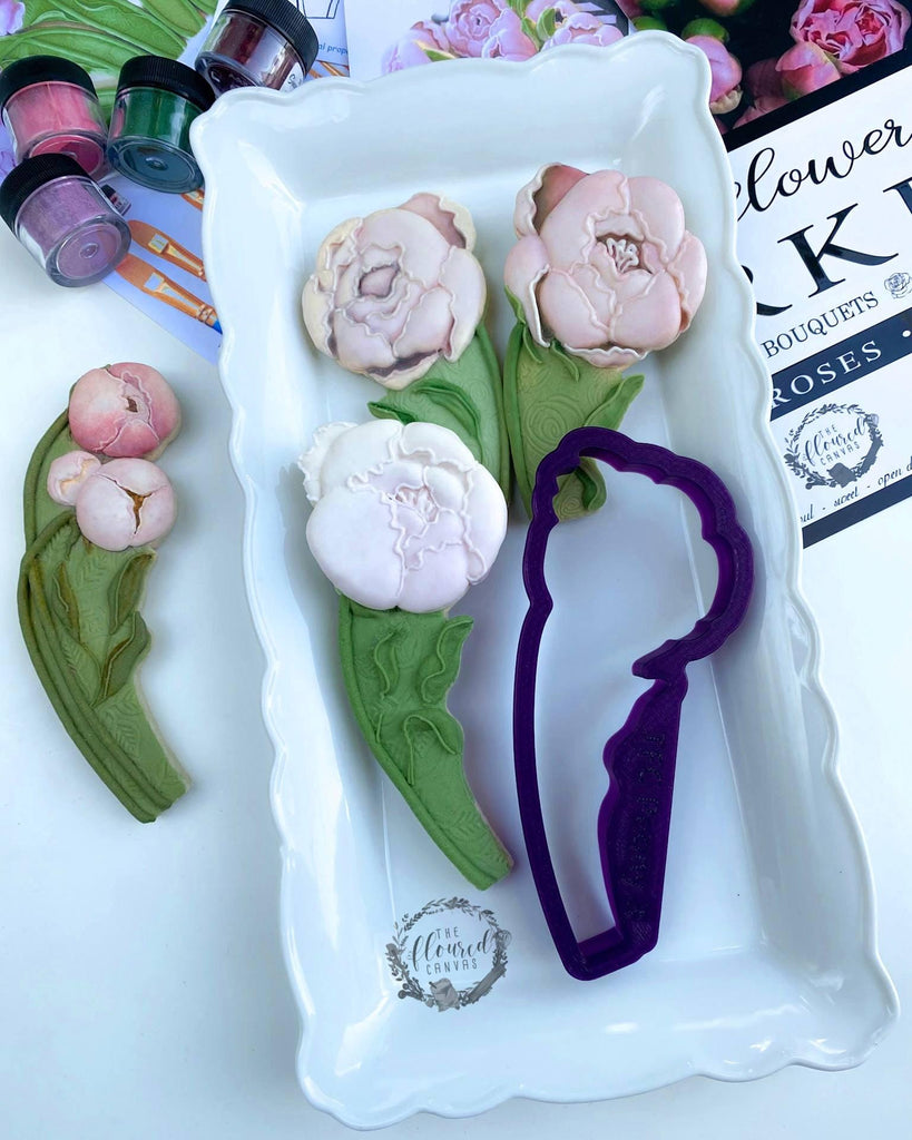 Digital STL File Download for The Floured Canvas Peony Bouquet Set of 3 Cookie Cutters