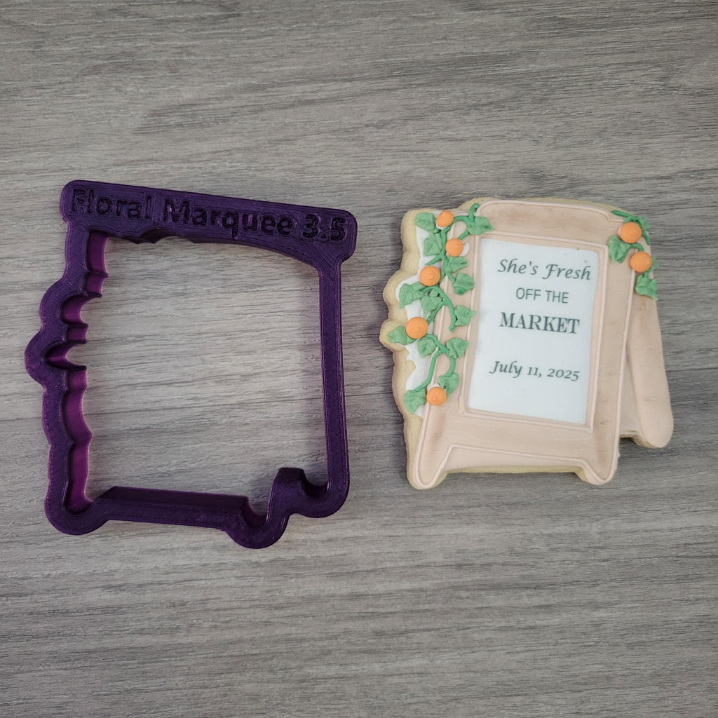Floral Sidewalk Marquee or Sandwich Board Cookie Cutter