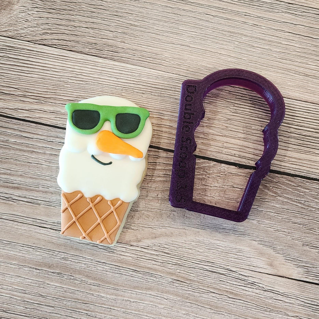 Double Scoop Ice Cream Cone Cookie Cutter