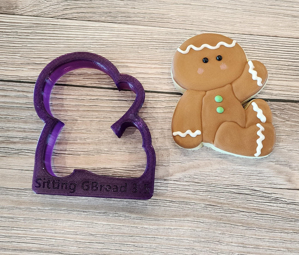 Sitting Gingerbread Man or Girl Cookie Cutter