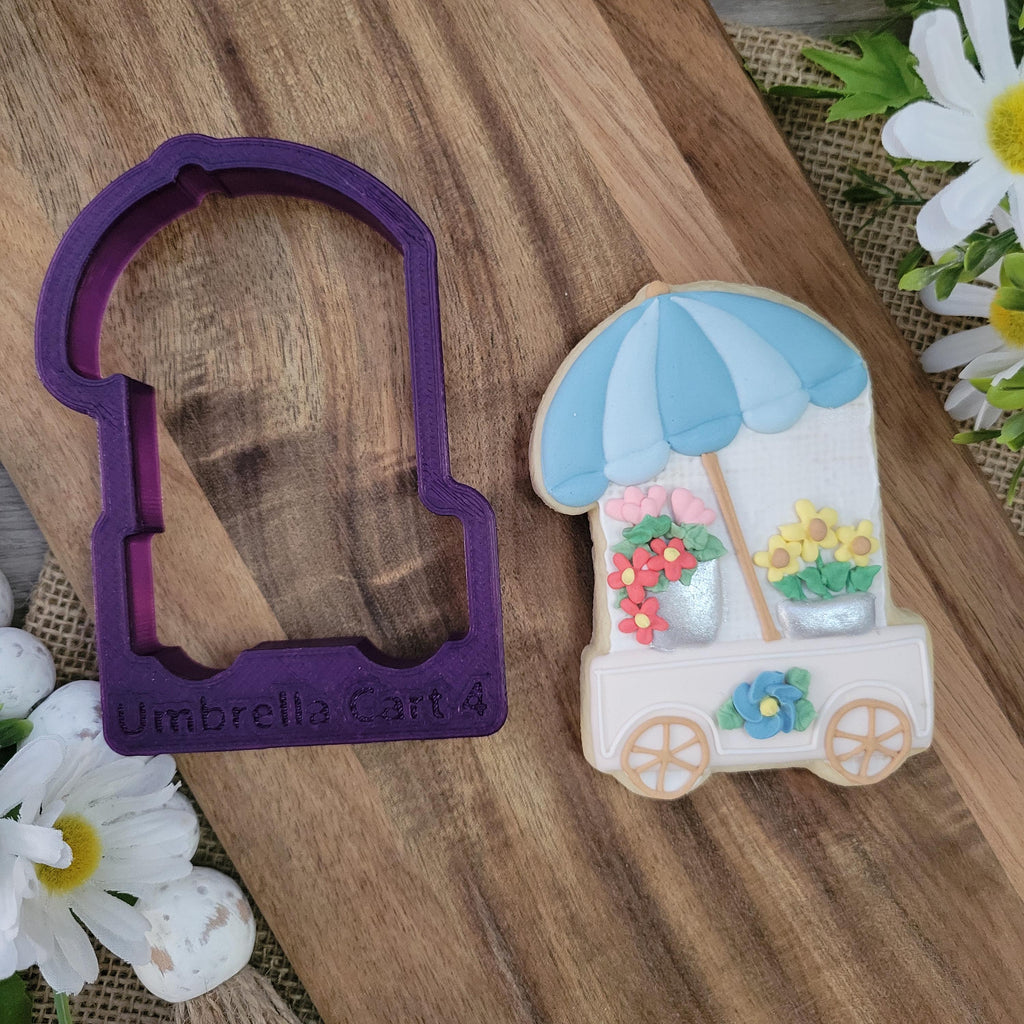 Umbrella Cart Cookie Cutter