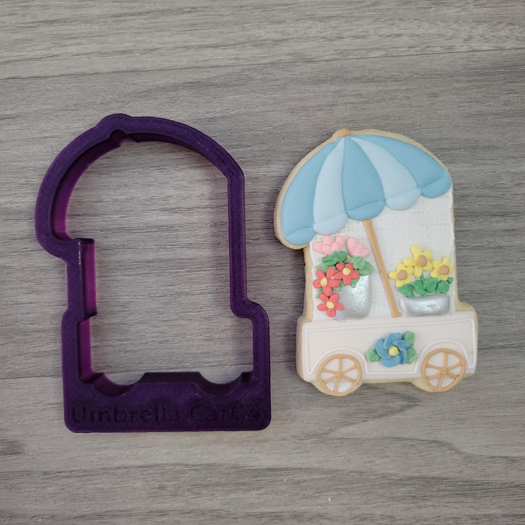 Umbrella Cart Cookie Cutter