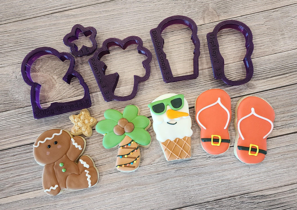 Bobbi's Christmas in July set of 5 Cookie Cutters
