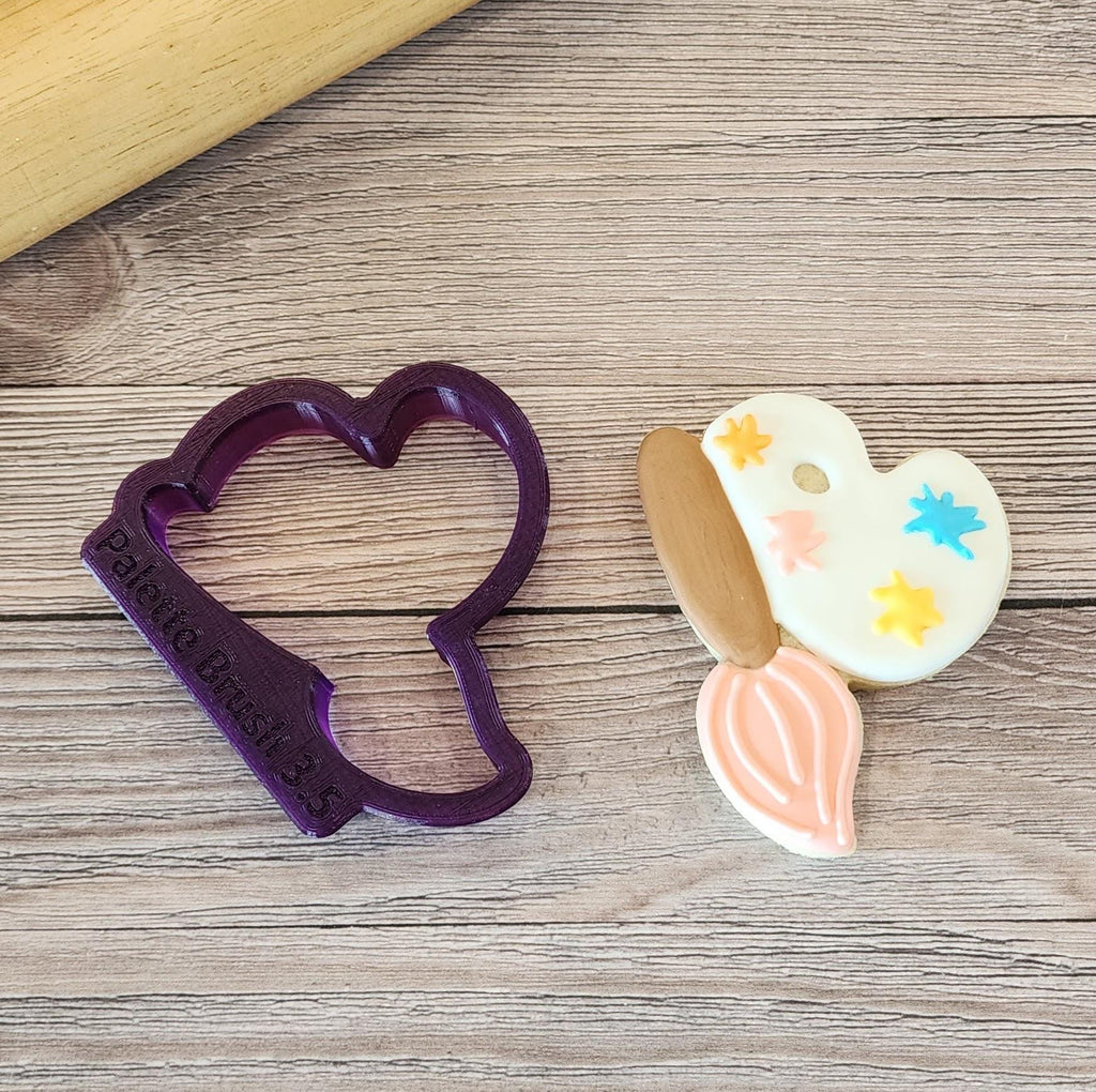 Paint Brush with Palette Cookie Cutter