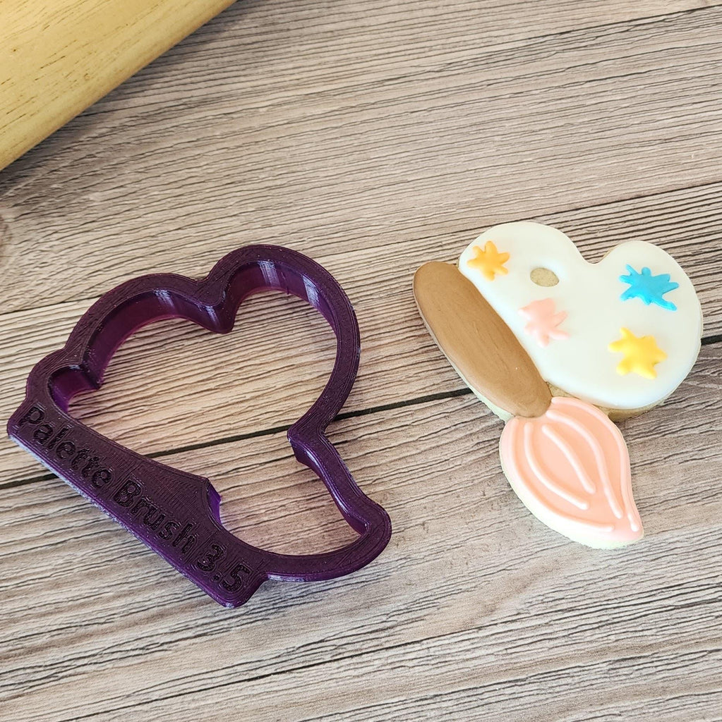 Paint Brush with Palette Cookie Cutter
