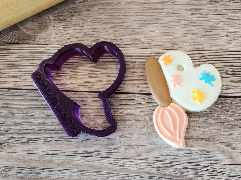 Paint Brush with Palette Cookie Cutter