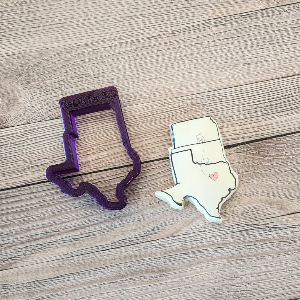 Kansas Oklahoma and Texas Cookie Cutter