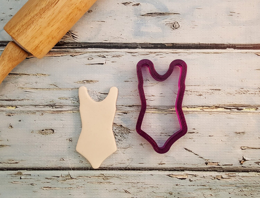 Swim Suit Swimsuit One Piece Leotard Cookie Cutter and Fondant Cutter and Clay Cutter