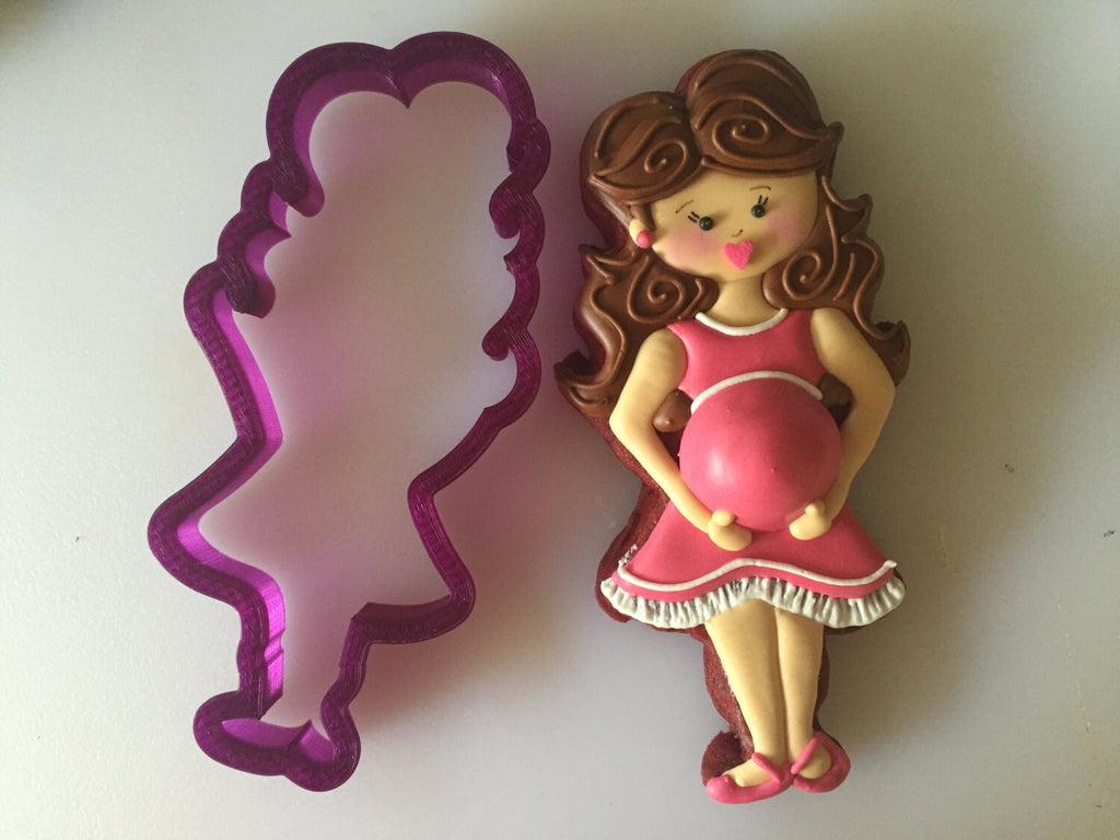 Miss Doughmestic Pregnant Mom to be #1 Cookie Cutter or Fondant Cutter and Clay Cutter