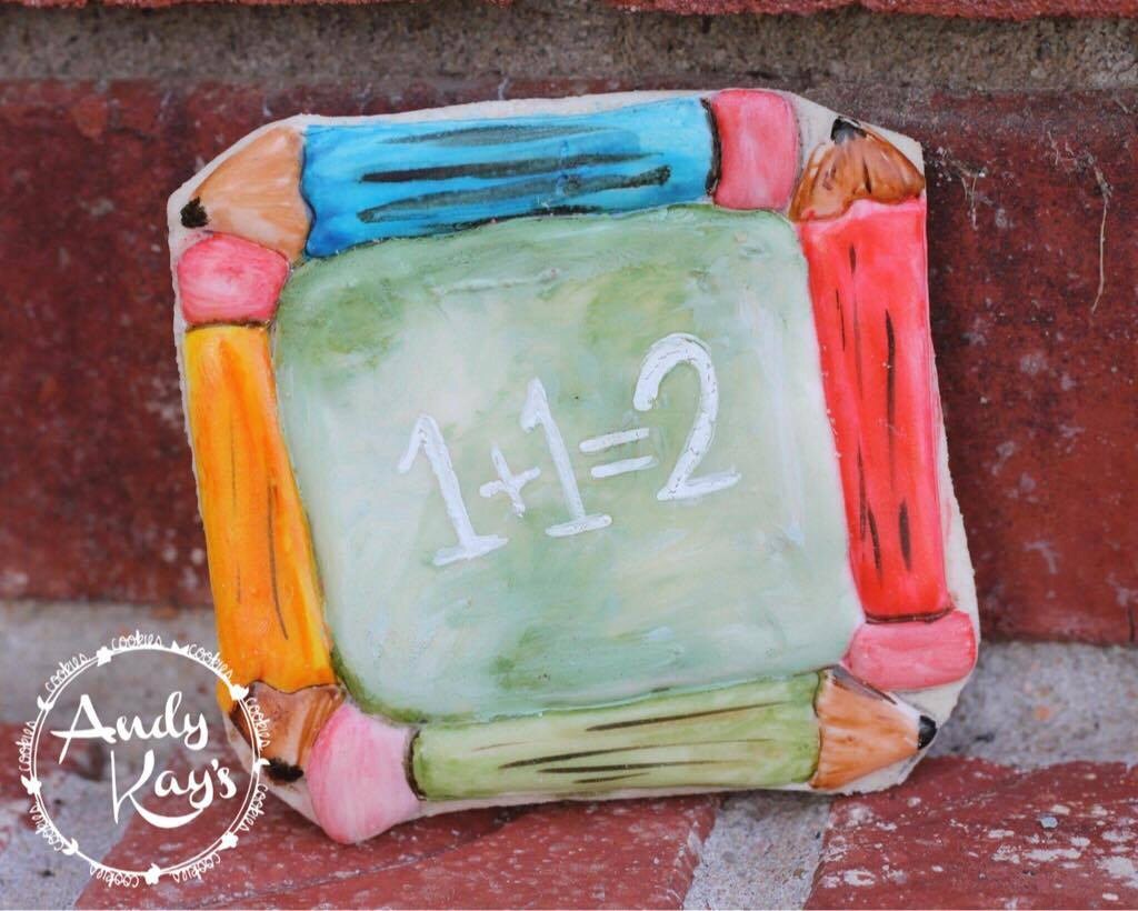 Pencil Plaque or Chalkboard Plaque Cookie Cutter and Fondant Cutter and Clay Cutter