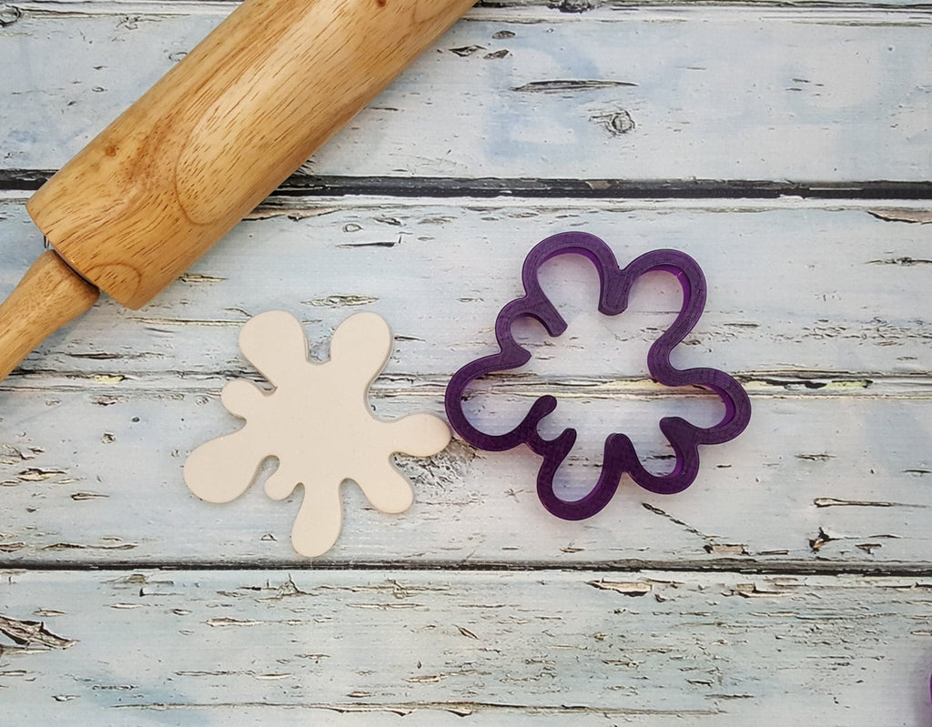 Water Splash or Paint Splatter or Splat or Slime Cookie Cutter and Fondant Cutter and Clay Cutter