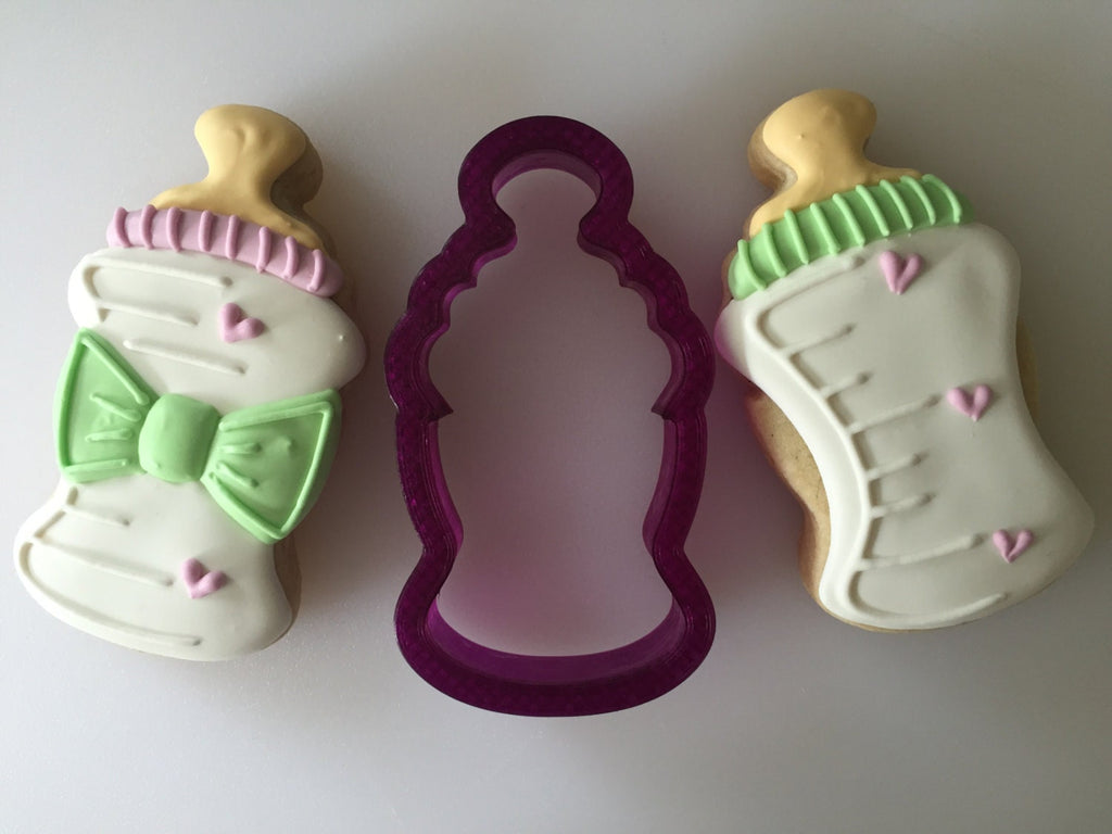 Miss Doughmestic Baby Bottle Cookie Cutter and Fondant Cutter and Clay Cutter