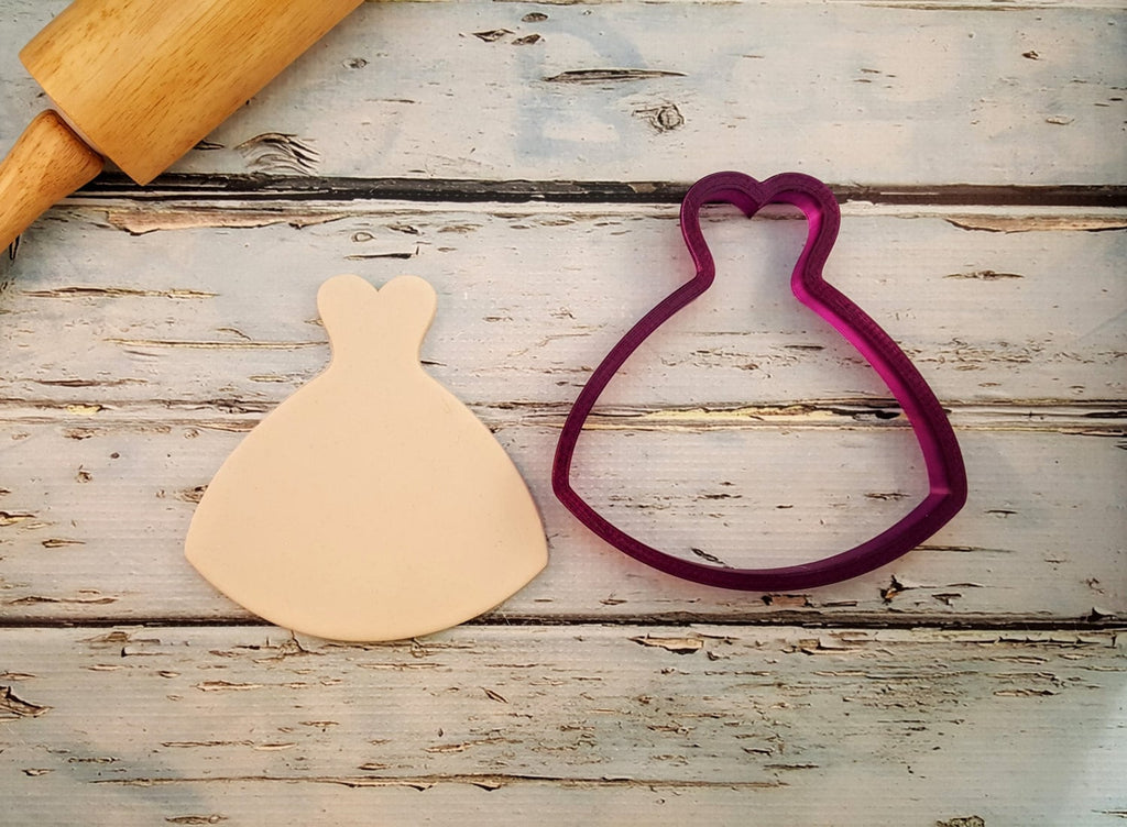 My Little Bakery Ball Gown or Wedding Dress Cookie Cutter or Fondant Cutter and Clay Cutter