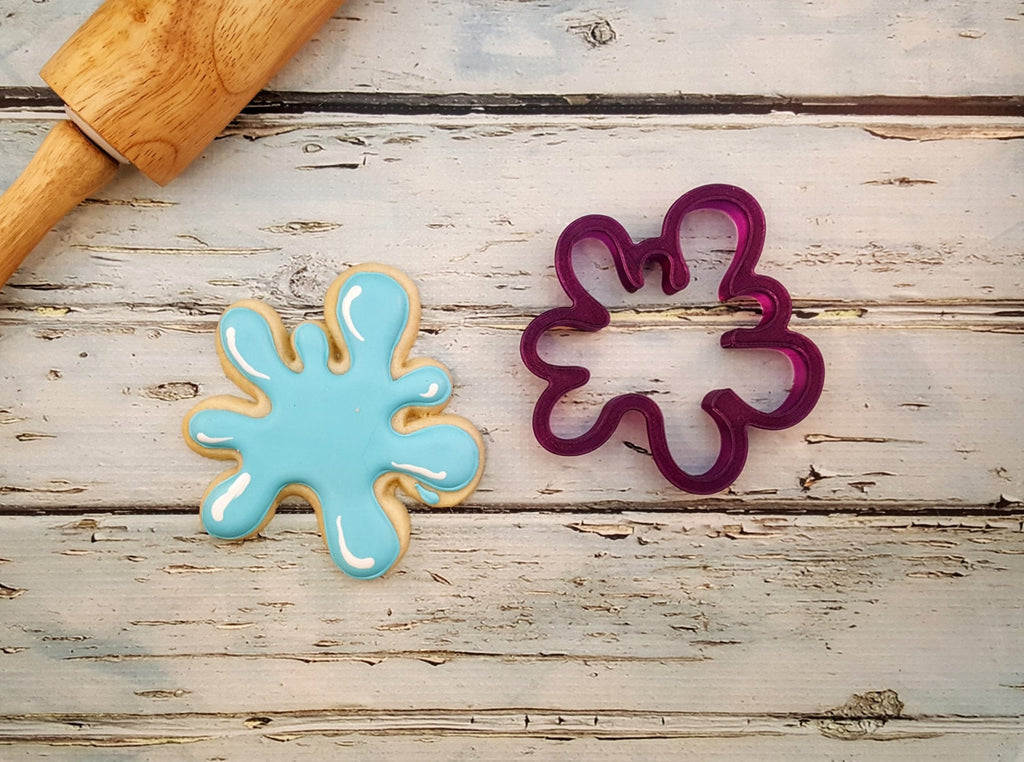 Water Splash or Paint Splatter or Splat or Slime Cookie Cutter and Fondant Cutter and Clay Cutter