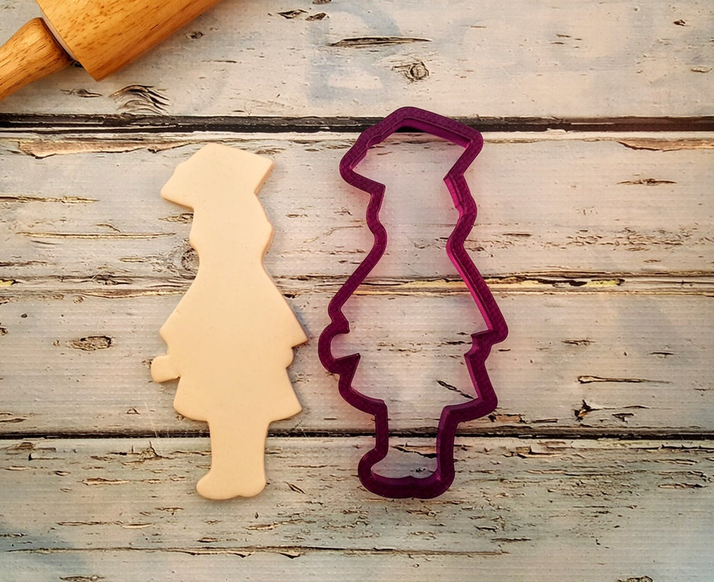 Miss Doughmestic Boy Graduate Standing with Diploma Graduation Cookie Cutter or Fondant Cutter and Clay Cutter