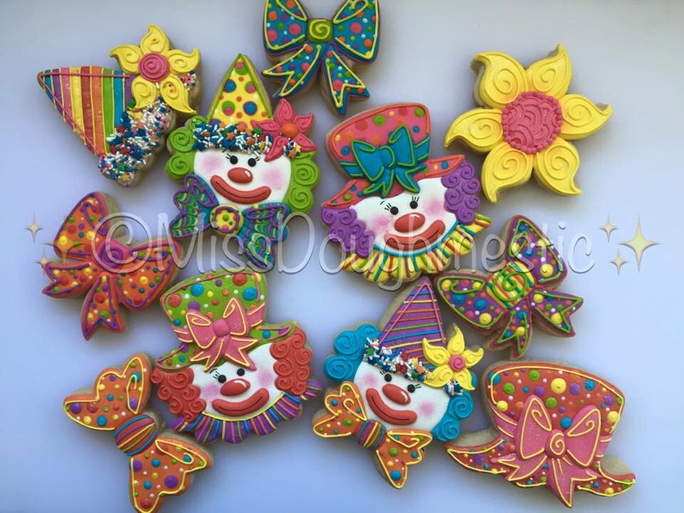 Miss Doughmestic Clown #1 Cookie Cutter and Fondant Cutter and Clay Cutter