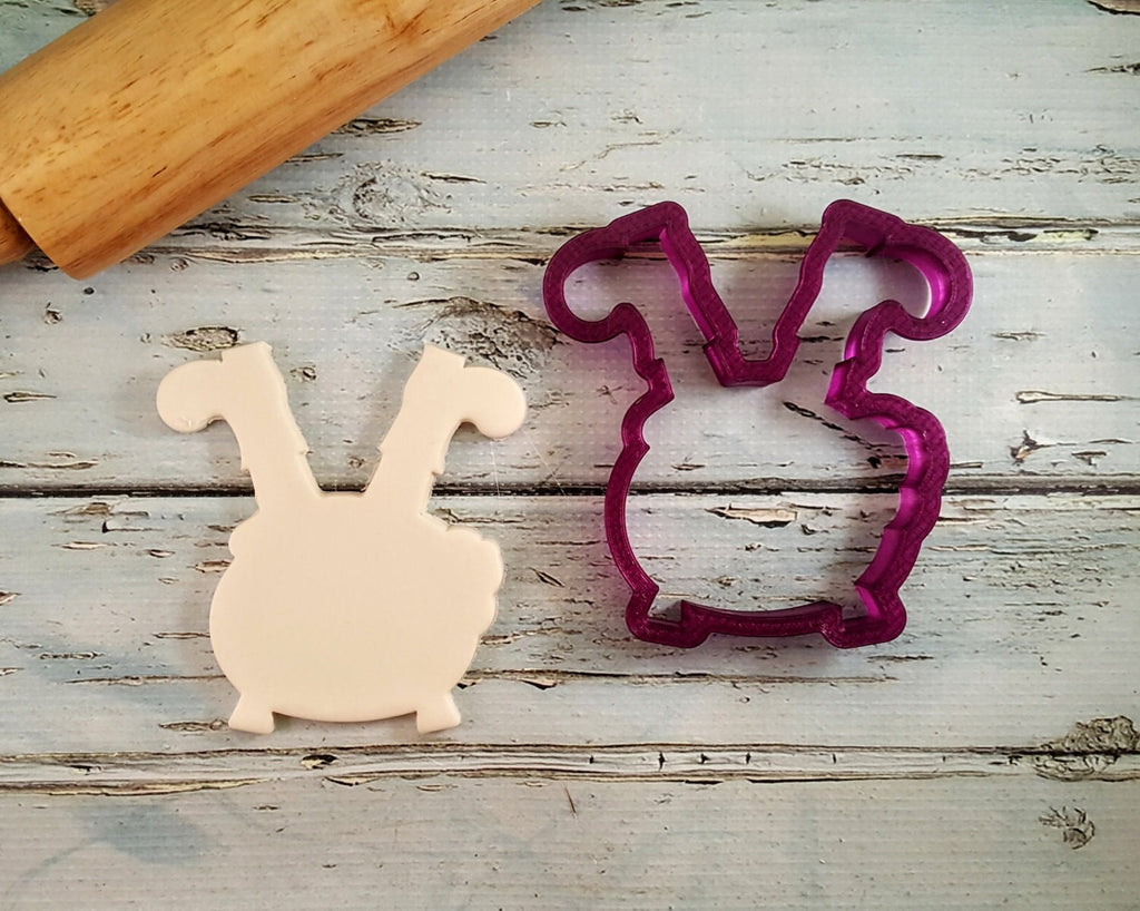 Witch In A Cauldron Cookie Cutter or Fondant Cutter and Clay Cutter