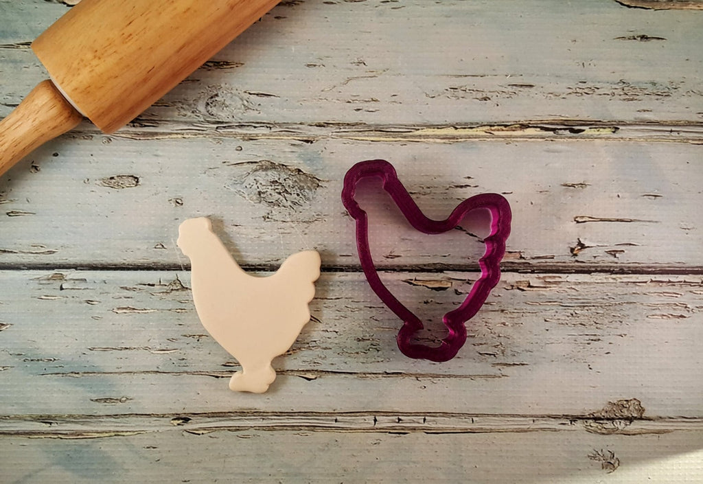 Hen or Chicken Cookie Cutter and Fondant Cutter and Clay Cutter