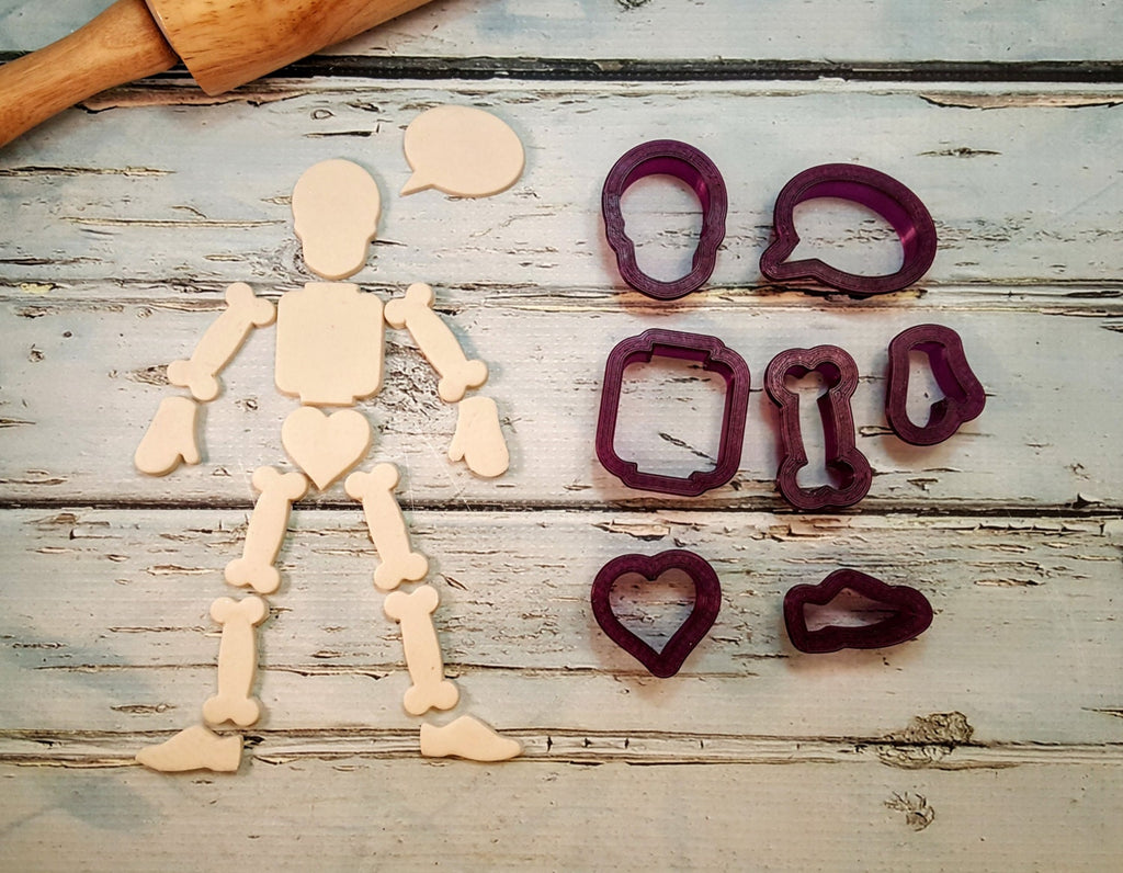 Skeleton Minis Cookie Cutter and Fondant Cutter and Clay Cutter