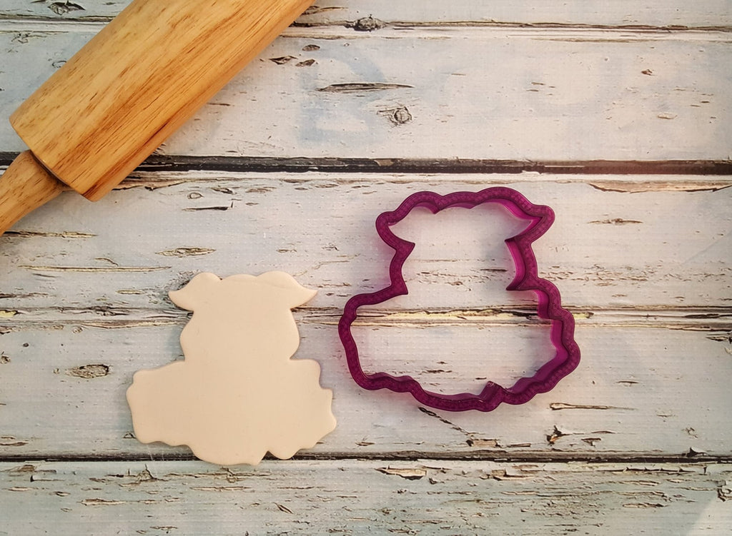 Girl in Leaves or Pig in Mud Cookie Cutter and Fondant Cutter and Clay Cutter