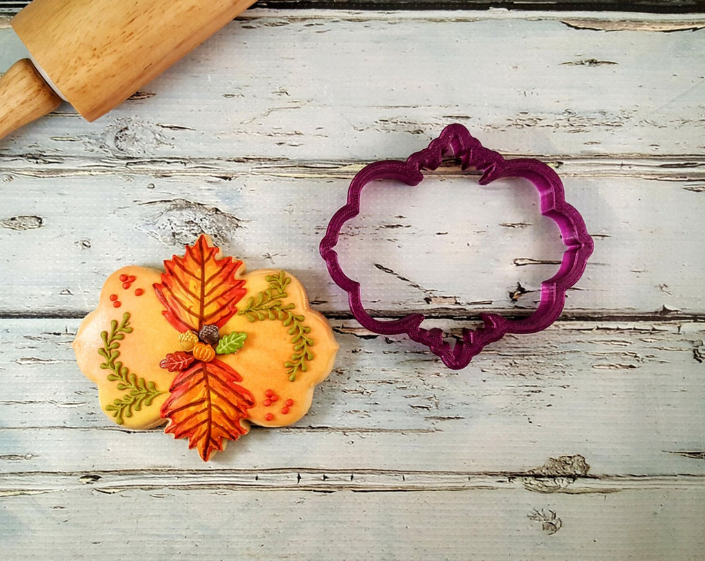 Leaf Plaque Cookie Cutter and Fondant Cutter and Clay Cutter