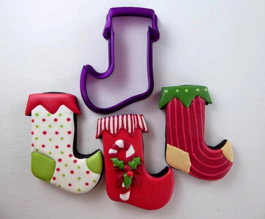 Christmas Stocking #1 Cookie Cutter and Fondant Cutter and Clay Cutter