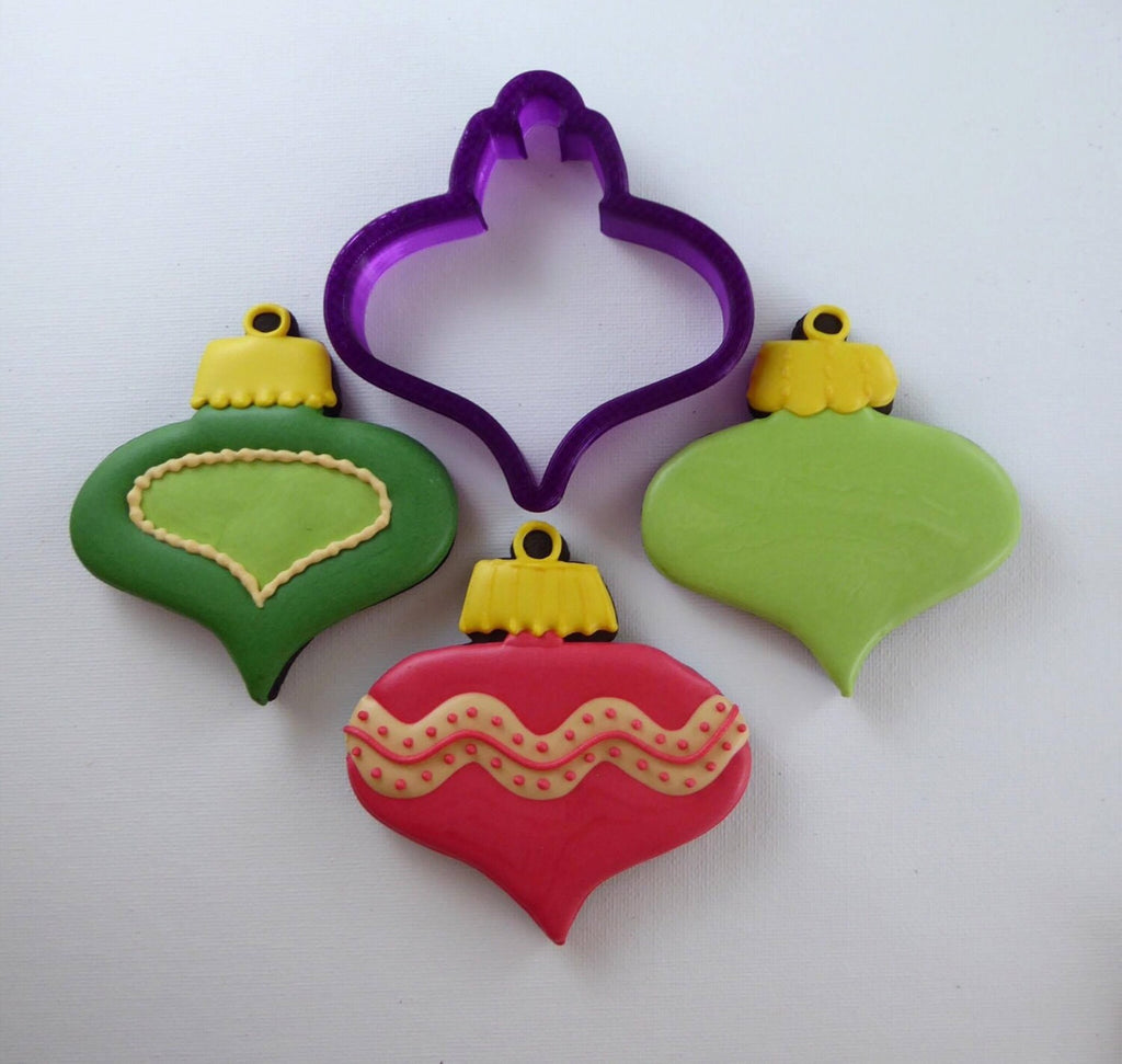 Ornament #3 or Bauble Cookie Cutter and Fondant Cutter and Clay Cutter