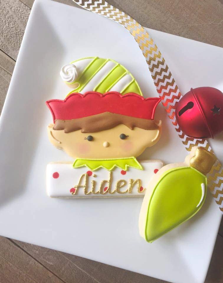 Elf with Sign or Plaque Cookie Cutter and Fondant Cutter and Clay Cutter