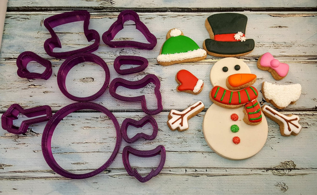 Build a Snowman Kit Cookie Cutter and Fondant Cutter and Clay Cutter