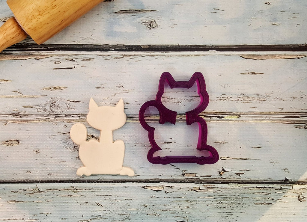 Cat or Black Cat or Scary Cat or Halloween Cat Cookie Cutter or Fondant Cutter and Clay Cutter