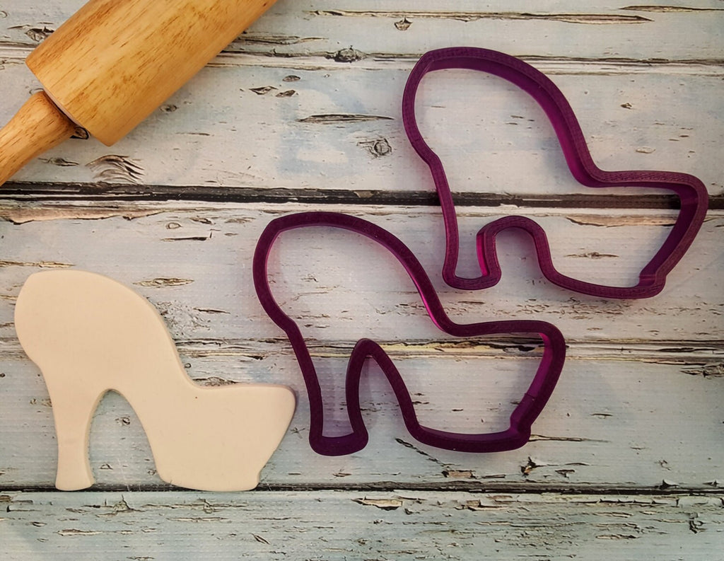 Miss Doughmestic High Heeled Shoe Cookie Cutter and Fondant Cutter and Clay Cutter