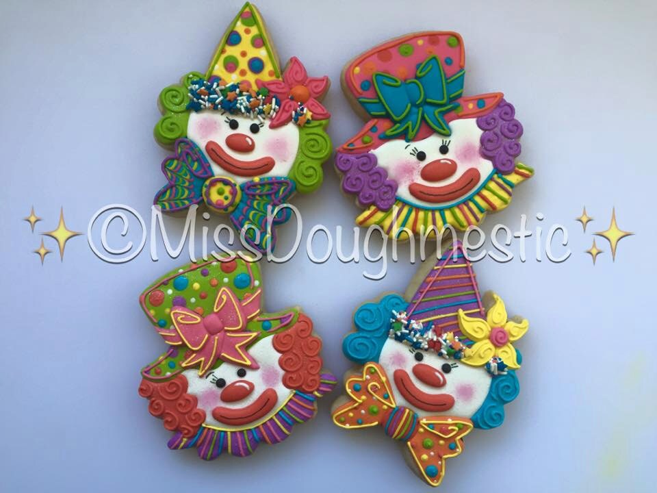 Miss Doughmestic Clown #1 Cookie Cutter and Fondant Cutter and Clay Cutter